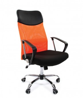 Кресло для руководителя CHAIRMAN 610 N (15-21 черный/сетка оранжевый) в Серове - serov.ok-mebel.com | фото 1