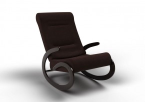 Кресло-качалка Мальта 10-Т-Ш (ткань/венге) ШОКОЛАД в Серове - serov.ok-mebel.com | фото 1