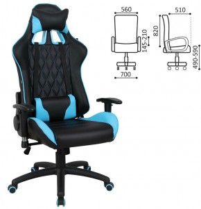 Кресло компьютерное BRABIX "GT Master GM-110" (черное/голубое) 531928 в Серове - serov.ok-mebel.com | фото 2