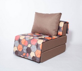 Кресло-кровать бескаркасное Харви (коричневый-геометрия браун) в Серове - serov.ok-mebel.com | фото