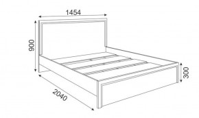 Кровать 1.4 М16 Стандарт с настилом Беатрис (Орех гепланкт) в Серове - serov.ok-mebel.com | фото