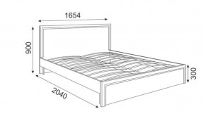 Кровать 1.6 М07 Стандарт с основанием Беатрис (Орех гепланкт) в Серове - serov.ok-mebel.com | фото