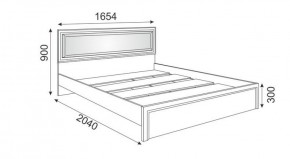 Кровать 1.6 М09 с мягкой спинкой и настилом Беатрис (Орех гепланкт) в Серове - serov.ok-mebel.com | фото