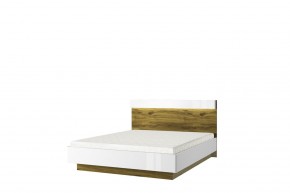 Кровать 160 с подъемником, TORINO, цвет белый/Дуб наварра в Серове - serov.ok-mebel.com | фото 1