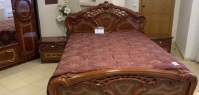 Кровать 2-х спальная 1400*2000 Роза, без основания (01.114) орех в Серове - serov.ok-mebel.com | фото