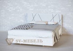 Кровать 1400 двойная №1 изголовье Абстракция в Серове - serov.ok-mebel.com | фото 2