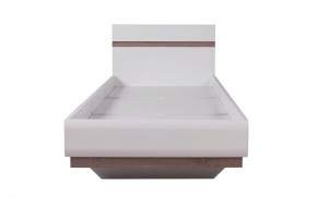 Кровать 90/TYP 90, LINATE ,цвет белый/сонома трюфель в Серове - serov.ok-mebel.com | фото 3