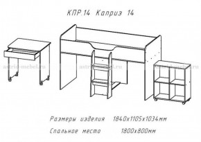 КАПРИЗ-14 Кровать 800 двухъярусная без рисунка в Серове - serov.ok-mebel.com | фото 2