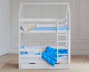 Кровать-домик двухъярусная 80*190 Белый в Серове - serov.ok-mebel.com | фото 5