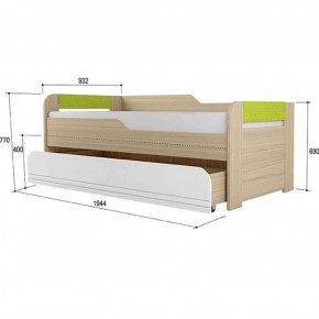 Кровать двухуровневая + подлокотники Стиль № 900.1 NEW (туя светлая/лайм) в Серове - serov.ok-mebel.com | фото 2