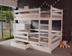 Кровать двухъярусная без крыши 80*190 Белый в Серове - serov.ok-mebel.com | фото