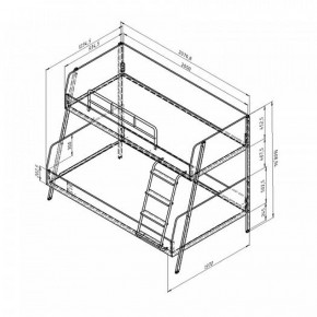 Кровать двухъярусная Дельта Лофт-20.02.04 Белый в Серове - serov.ok-mebel.com | фото 2