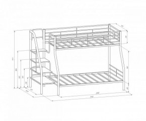 Кровать двухъярусная "Толедо-1" Коричневый/Венге в Серове - serov.ok-mebel.com | фото 2