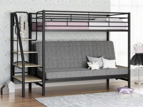 Кровать двухъярусная с диваном "Мадлен-3" (Черный/Серый) в Серове - serov.ok-mebel.com | фото