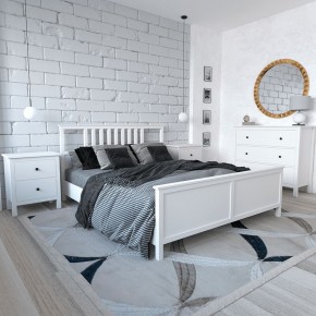 Кровать Ф-156.02 двухспальная 160х200 из массива сосны, цвет белый в Серове - serov.ok-mebel.com | фото 1