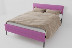 Кровать Горизонт Мини с ортопедическим основанием 800 (велюр розовый) в Серове - serov.ok-mebel.com | фото