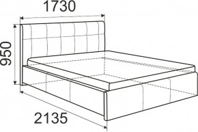 Кровать Изабелла с латами Newtone cacao 1400x2000 в Серове - serov.ok-mebel.com | фото 6