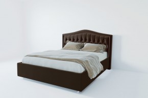 Кровать Калининград с ПМ 1200 (экокожа коричневая) в Серове - serov.ok-mebel.com | фото 2