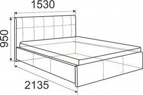 Кровать Изабелла с латами Newtone cacao 1600x2000 в Серове - serov.ok-mebel.com | фото 2