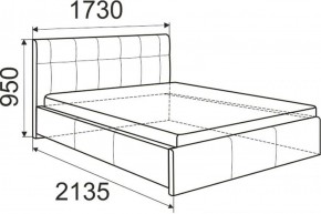 Кровать Изабелла с латами Newtone cacao 1600x2000 в Серове - serov.ok-mebel.com | фото 3