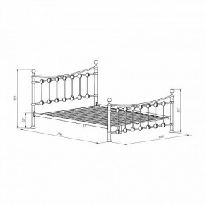 Кровать металлическая "Эльда" Черный/Золото в Серове - serov.ok-mebel.com | фото 2