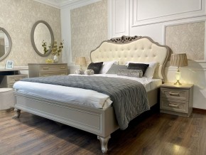 Кровать Мокко 1600 с мягким изголовьем + основание (серый камень) в Серове - serov.ok-mebel.com | фото