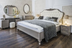 Кровать Мокко 1800 с мягким изголовьем + основание (серый камень) в Серове - serov.ok-mebel.com | фото