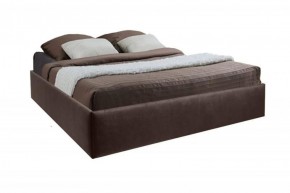 Кровать Подиум с ПМ 1400 (экокожа коричневая) в Серове - serov.ok-mebel.com | фото