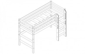 Кровать полувысокая с прямой лестницей Соня (Вариант 5) в Серове - serov.ok-mebel.com | фото 3