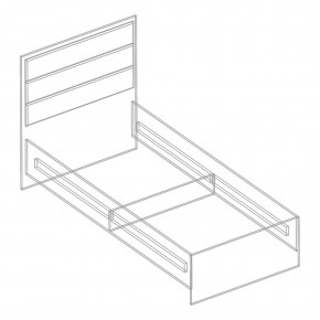 Кровать "Милана" с мягкой спинкой БЕЗ основания 900х2000 в Серове - serov.ok-mebel.com | фото 2