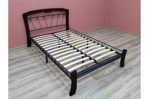 Кровать "Муза 4 Лайт" КМД9 Черная (1400*2000) (ножки-шоколад) с коваными изделиями в Серове - serov.ok-mebel.com | фото 3