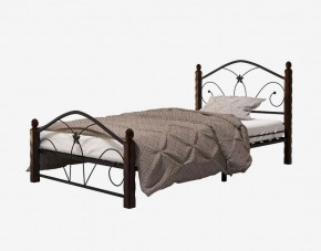 Кровать "Селена 1" Черная (900*2000) (ножки-шоколад) с коваными элементами в Серове - serov.ok-mebel.com | фото 2