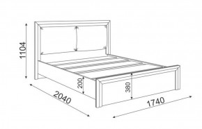 Кровать 1.6 Глэдис М31 с настилом и мягкой частью (ЯШС/Белый) в Серове - serov.ok-mebel.com | фото 3