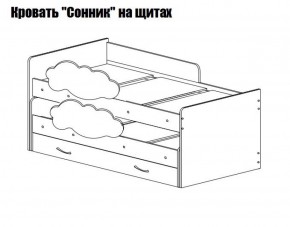 Кровать выкатная Соник (800*1900) в Серове - serov.ok-mebel.com | фото 2