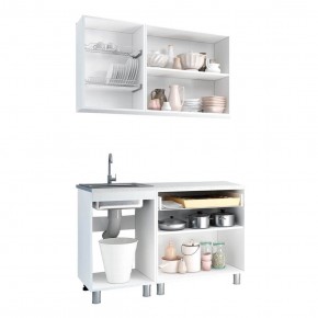 Кухня Айсбери 1.2 м (Белый/Дуб Сонома) в Серове - serov.ok-mebel.com | фото 2