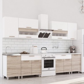 Кухня Айсбери 2.4 м (Белый/Дуб Сонома) в Серове - serov.ok-mebel.com | фото