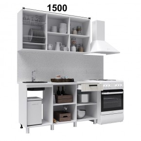 Кухня ДИОР 1500 (Белый/Дуб Крафт белый) в Серове - serov.ok-mebel.com | фото 2