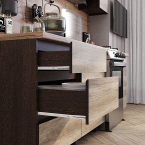 Кухня Энигма 1.6 м (венге/дуб каньон) в Серове - serov.ok-mebel.com | фото 2