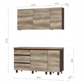 Кухня Энигма 1.6 м (венге/дуб каньон) в Серове - serov.ok-mebel.com | фото 5