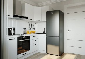 Кухонный гарнитур Белый Глянец 2200*1000 (Стол. 26мм) в Серове - serov.ok-mebel.com | фото