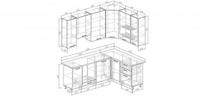 Кухонный гарнитур Белый Глянец 2200*1600 h950 (Стол. 26мм) в Серове - serov.ok-mebel.com | фото 2