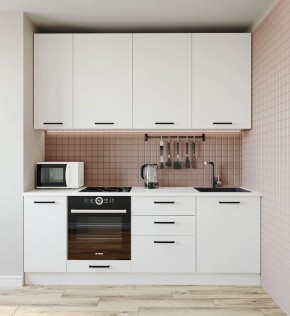 Кухонный гарнитур Белый Глянец 2200 h950 (Стол. 38мм) в Серове - serov.ok-mebel.com | фото