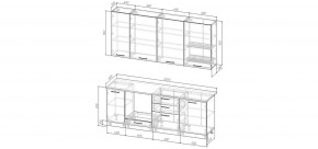Кухонный гарнитур Белый Глянец 2200 h950 (Стол. 38мм) в Серове - serov.ok-mebel.com | фото 2