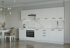 Кухонный гарнитур Белый Глянец 3000 (Стол. 38мм) в Серове - serov.ok-mebel.com | фото