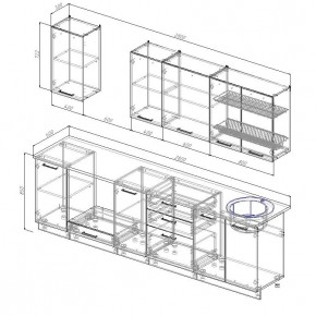 Кухонный гарнитур Бланка 2800 (Стол. 26мм) в Серове - serov.ok-mebel.com | фото 2