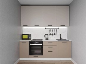 Кухонный гарнитур Каппучино 2200 h950 (Стол. 38мм) в Серове - serov.ok-mebel.com | фото