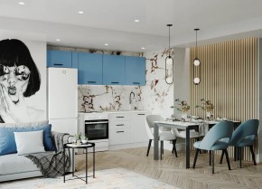 Кухонный гарнитур Капри 2550 (Стол. 26мм) в Серове - serov.ok-mebel.com | фото