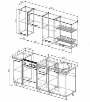 Кухонный гарнитур Лофт 1800 (Стол. 26мм) в Серове - serov.ok-mebel.com | фото 2