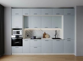 Кухонный гарнитур Смоки 3400 (Стол. 26мм) в Серове - serov.ok-mebel.com | фото