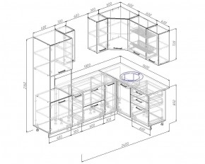 Кухонный гарнитур угловой Бланка 2400х1600 (Стол. 38мм) в Серове - serov.ok-mebel.com | фото 2